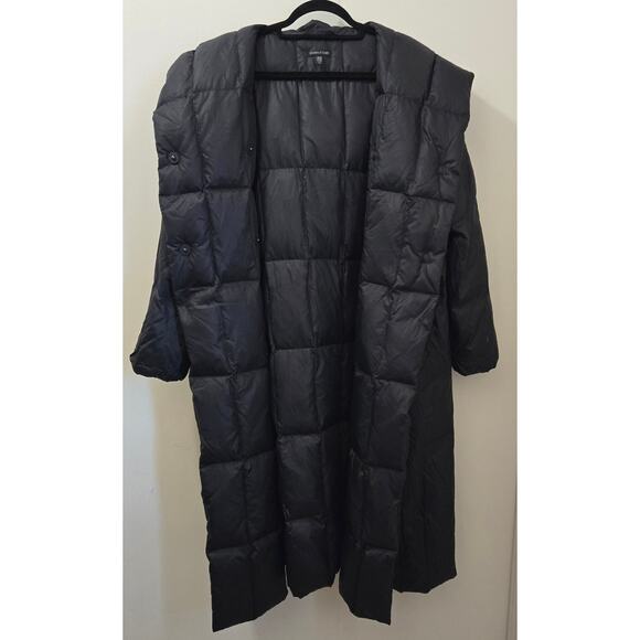 Eileen Fisher Black Puffer Coat - Picture 2 of 11